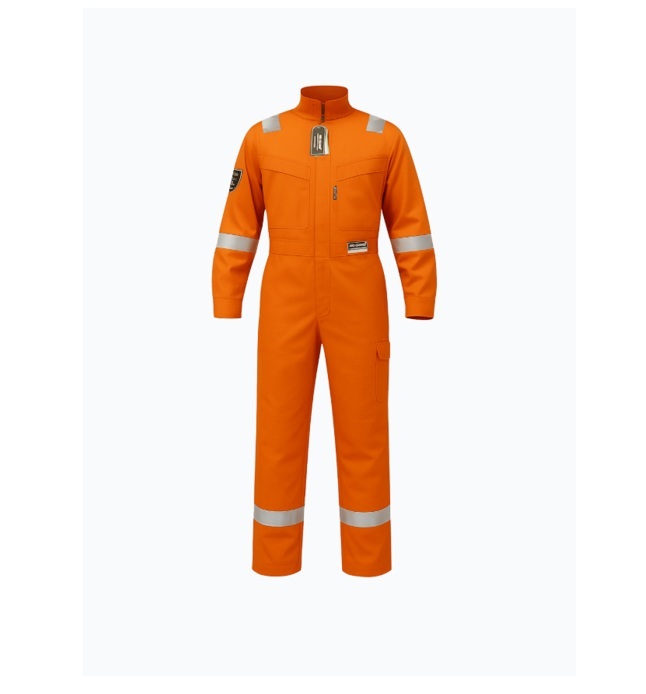 Flame Resistant Coverall with Anti-Static Features
